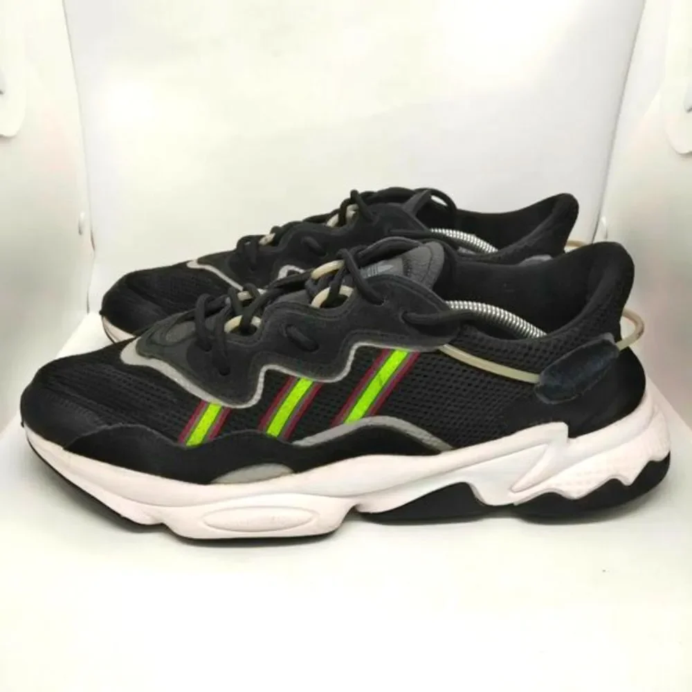 Adidas Ozweego Fashion Sneakers Mens Size 13 Black‎ Green Running Adidas Shoes